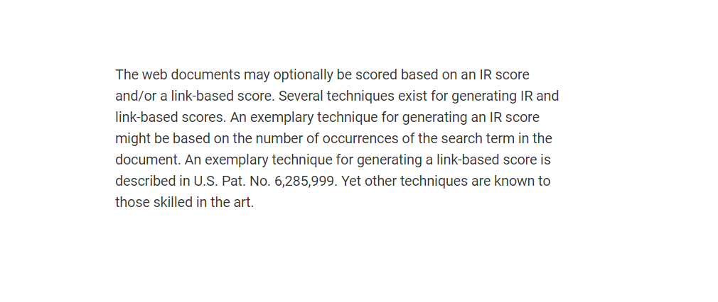 google ir score rank